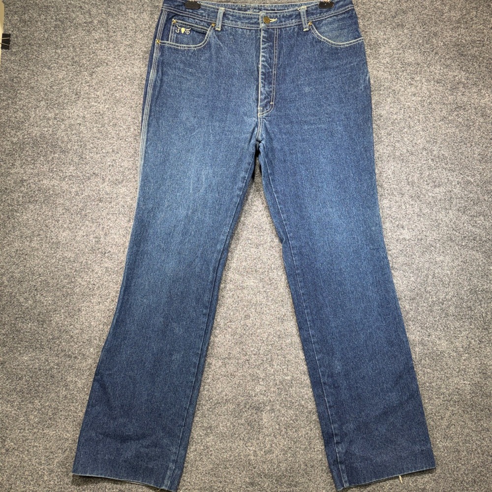 Sergio Valente Jeans Mens 38x36 Blue Indigo Bootcut Western Cowboy Vintage 90s
